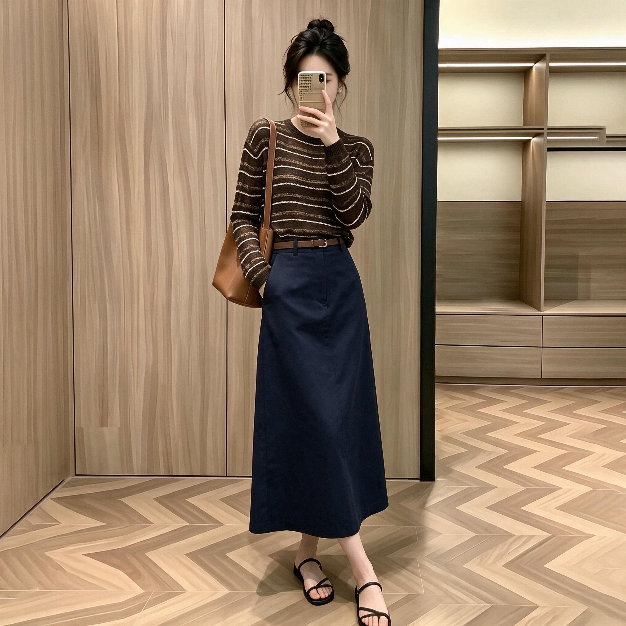 时尚单品撞色条纹针织衫今年流行的爆款女装毛衣新款减龄长袖上衣