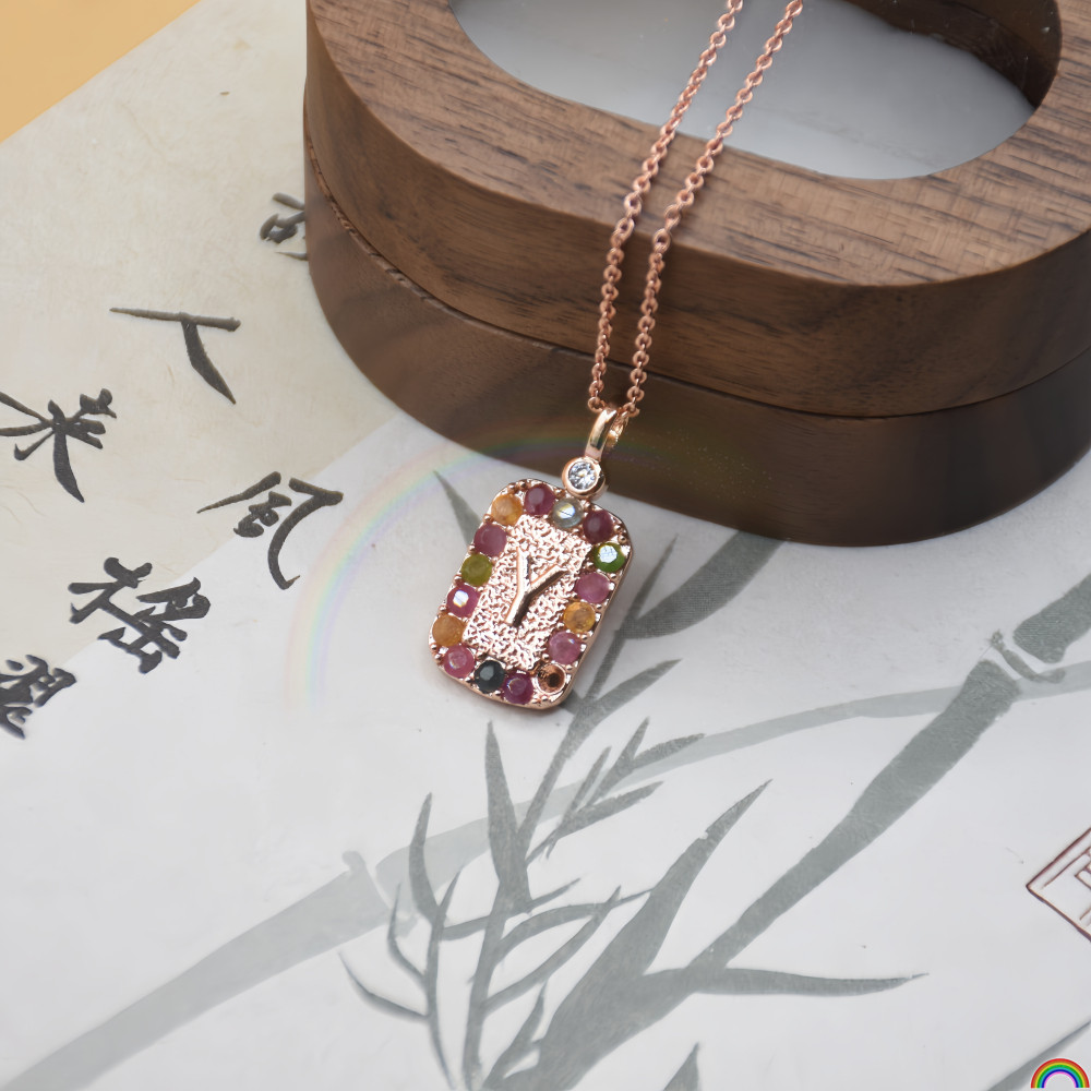 Rwbuy品牌设计碧玺项链