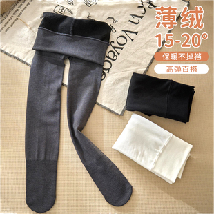 袜 磨毛无骨女孩宝宝打底袜纯色女童连脚裤 三只小鸭儿童连裤 袜秋款