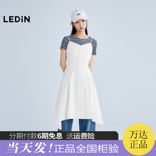 新款 乐町不规则裙摆连衣裙女2025夏季 裙子C2FAF2530 商场同款