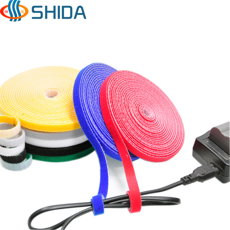 仕达黑色背对背魔术贴扎带勾毛同体机房理线电信移动光纤捆绑线带