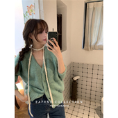 ins小众设计微卷毛绒细窄条小围巾女氛围感穿搭拍照长条百搭围脖