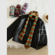巨显白南瓜色y2k条纹细窄长款 日系围巾辣妹女秋冬装 饰围脖领巾