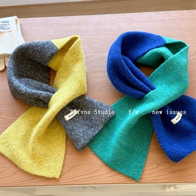 保暖交叉拼色款懒人秋冬小围脖