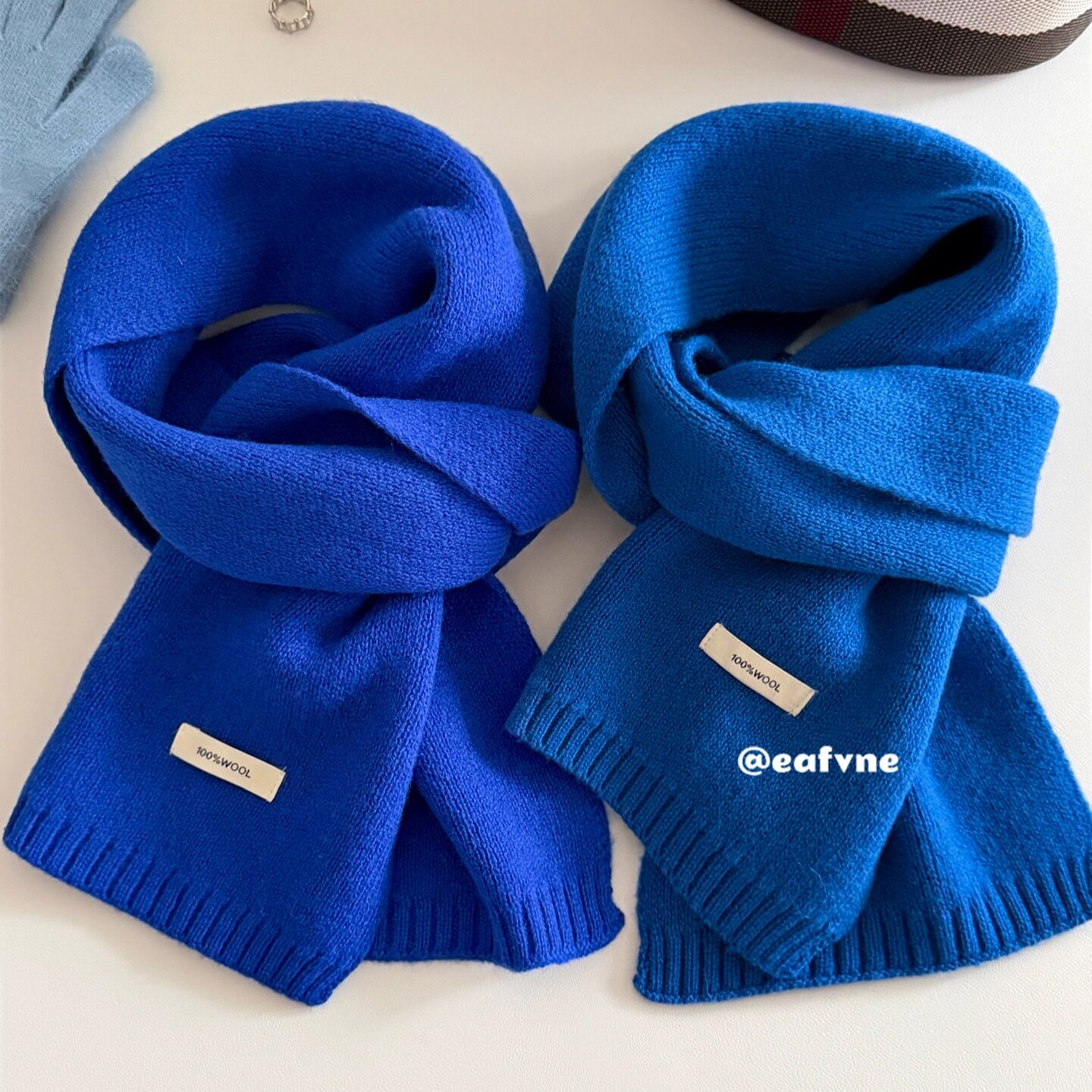 独特蓝色系硫酸铜风纯色全羊毛100%女情侣围巾显白围脖保暖秋冬,服饰配件/皮带/帽子/围巾,围巾/丝巾/披肩,淘宝优惠券,粉丝福利购,淘宝优惠卷