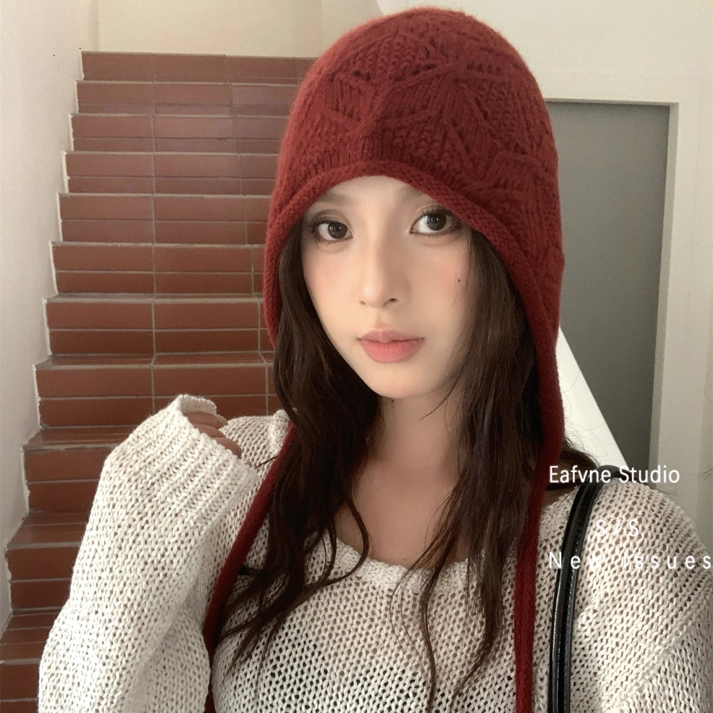 100%WOOL软糯不扎羊毛帽子显脸小