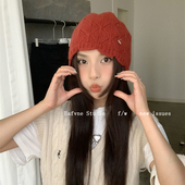 100%羊毛水桶帽高品质盆帽堆堆帽子女秋冬柔软毛线针织帽保暖冷帽