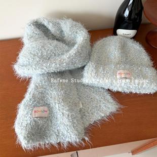 不一样的烟火软糯秋冬新款柔软羊毛混纺围巾女加厚保暖圣诞节围脖