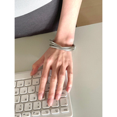 春夏百搭多层手镯金属风手串手链小众设计款 叠戴手镯简约风设计感