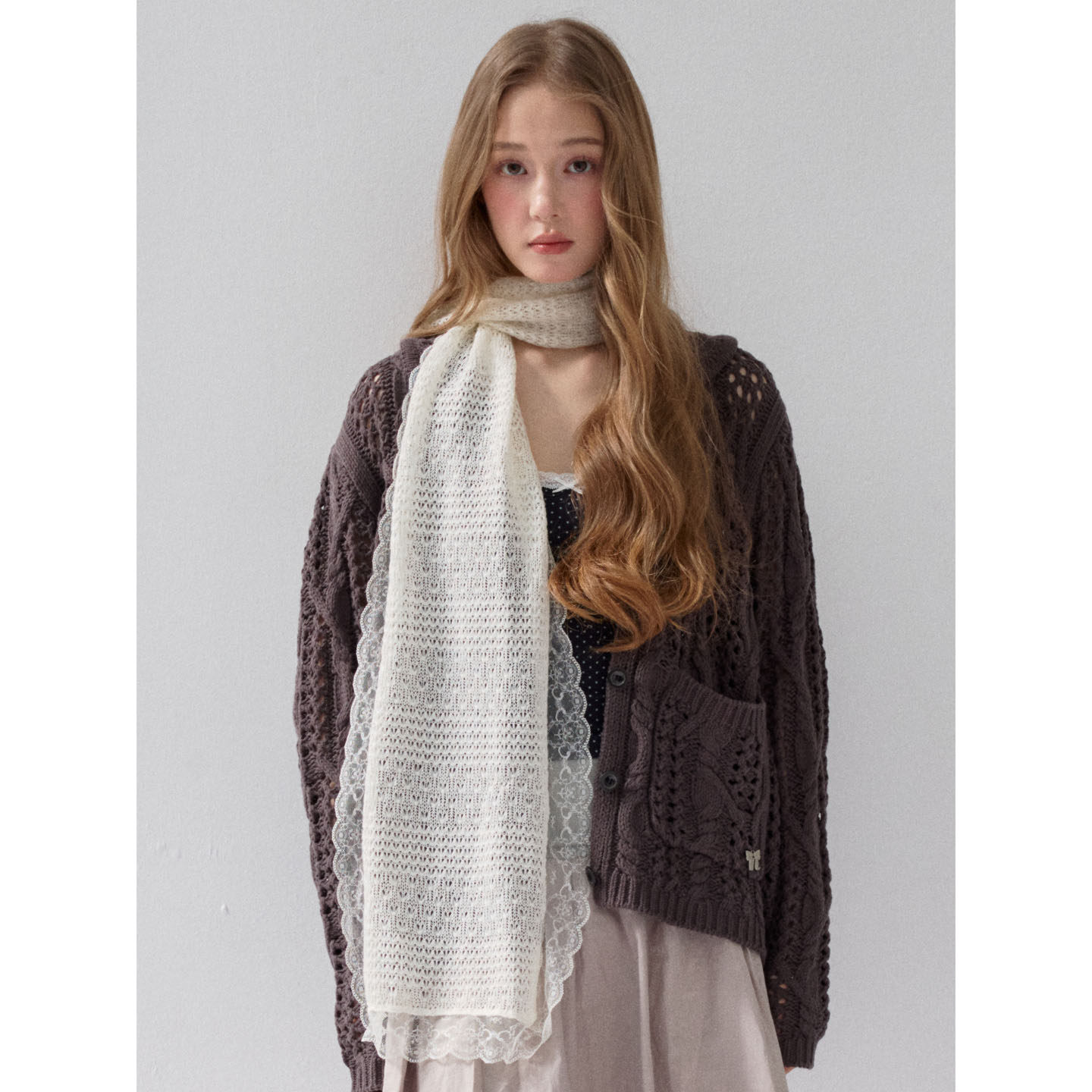 高级感纯色蕾丝围脖含羊毛凹造型千禧风早秋长条百搭长条围巾,服饰配件/皮带/帽子/围巾,围巾/丝巾/披肩,淘宝优惠券,粉丝福利购,淘宝优惠卷