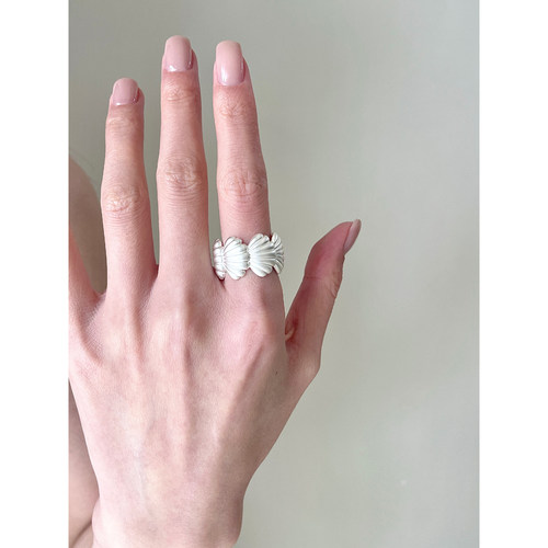 冷淡风质感贝壳戒指ins指环时髦气质简约百搭不掉色小众设计感