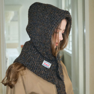 版 百搭韩系含羊毛法克拉法帽针织保暖大头围护耳 型升级超显脸小