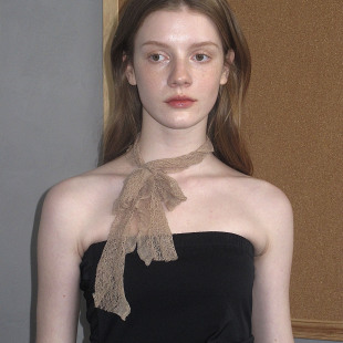 韩系高级感围脖百搭温柔凹造型长条围巾百搭流苏围脖设计丝巾