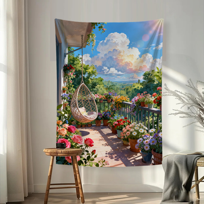 唯美治愈风景背景布ins挂布竖版壁毯家居装饰画布卧室房间遮丑布,居家布艺,挂毯/壁毯,淘宝优惠券,粉丝福利购,淘宝优惠卷