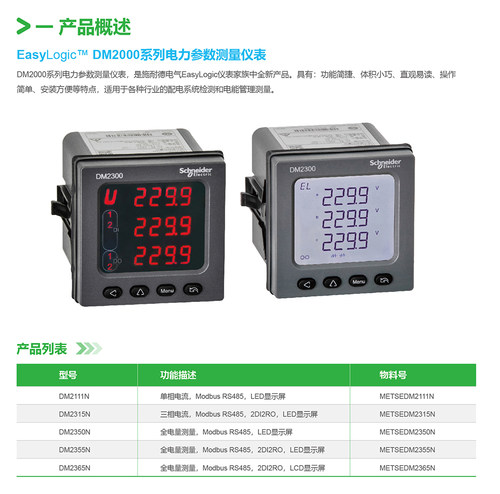 多功能电表施耐德METSEDM2350N