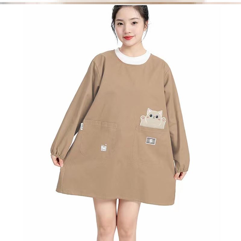 时尚围裙女洋气冬天日韩系罩衣成人女款轻奢女罩衣罩衣秋冬背带式