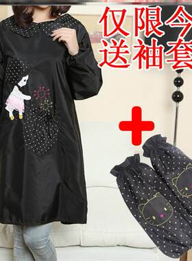 韩版罩衣美术生羽绒服长袖围裙
