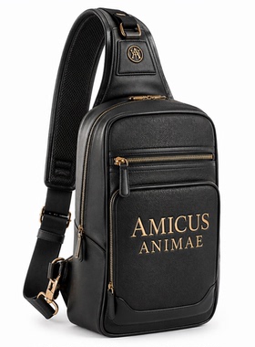 Amicus Animae 胸包男士韩版斜挎包大容量潮牌流行胸前休闲小背包
