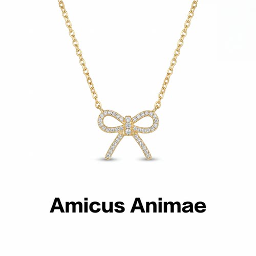 AmicusAnimae镂空蝴蝶结锁骨链