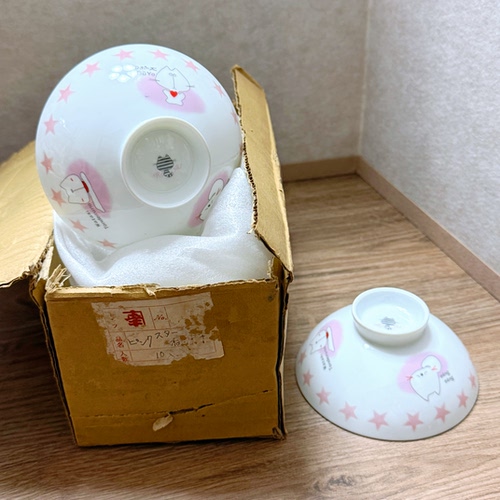 日本中古 可爱小猫陶瓷饭碗 甜品碗甜点碗