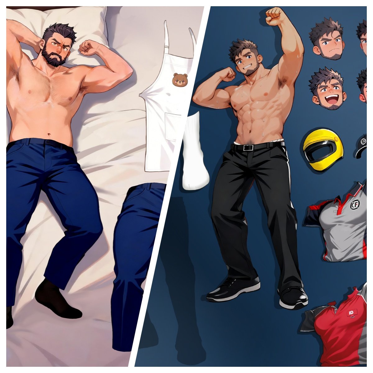 温侯十一新款磁吸换装立牌系列肌肉男立牌体育生周边手办潮玩摆件,模玩/动漫/周边/娃圈三坑/桌游,动漫徽章/立牌,淘宝优惠券,粉丝福利购,淘宝优惠卷