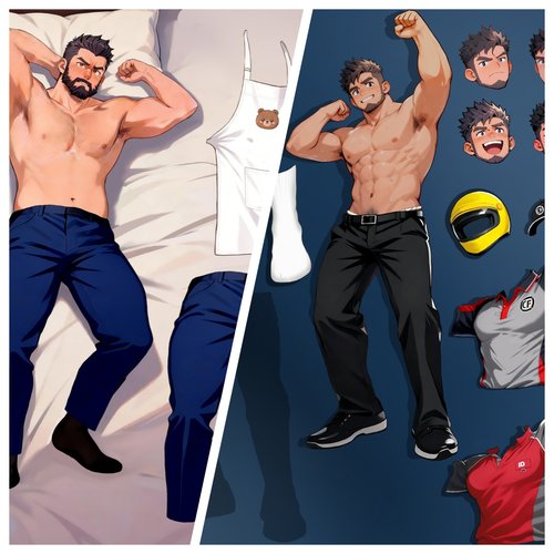 温侯十一新款磁吸换装立牌系列肌肉男立牌体育生周边手办潮玩摆件