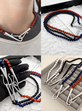 国风高级感天然石小众毛衣链