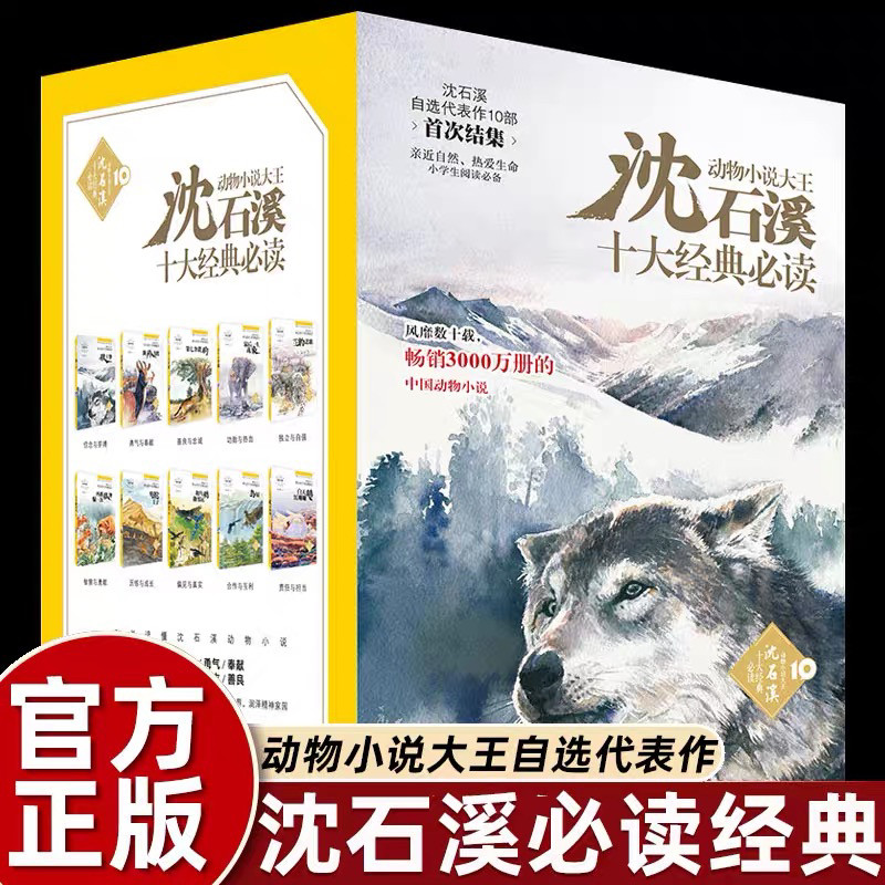 沈石溪十大经典必读 全套10册 动物小说大王沈石溪儿童文学代表作 狼王梦斑羚飞渡后一头战象等 沈石溪动物小说系列珍藏版全套42册