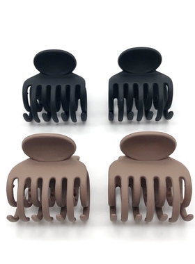 高马尾抓夹女后脑勺防塌发夹鲨鱼夹固定神器夹子磨砂黑色百搭发卡