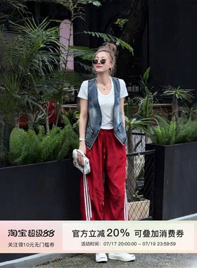 MISSKO可可欢姐直筒校服裤女