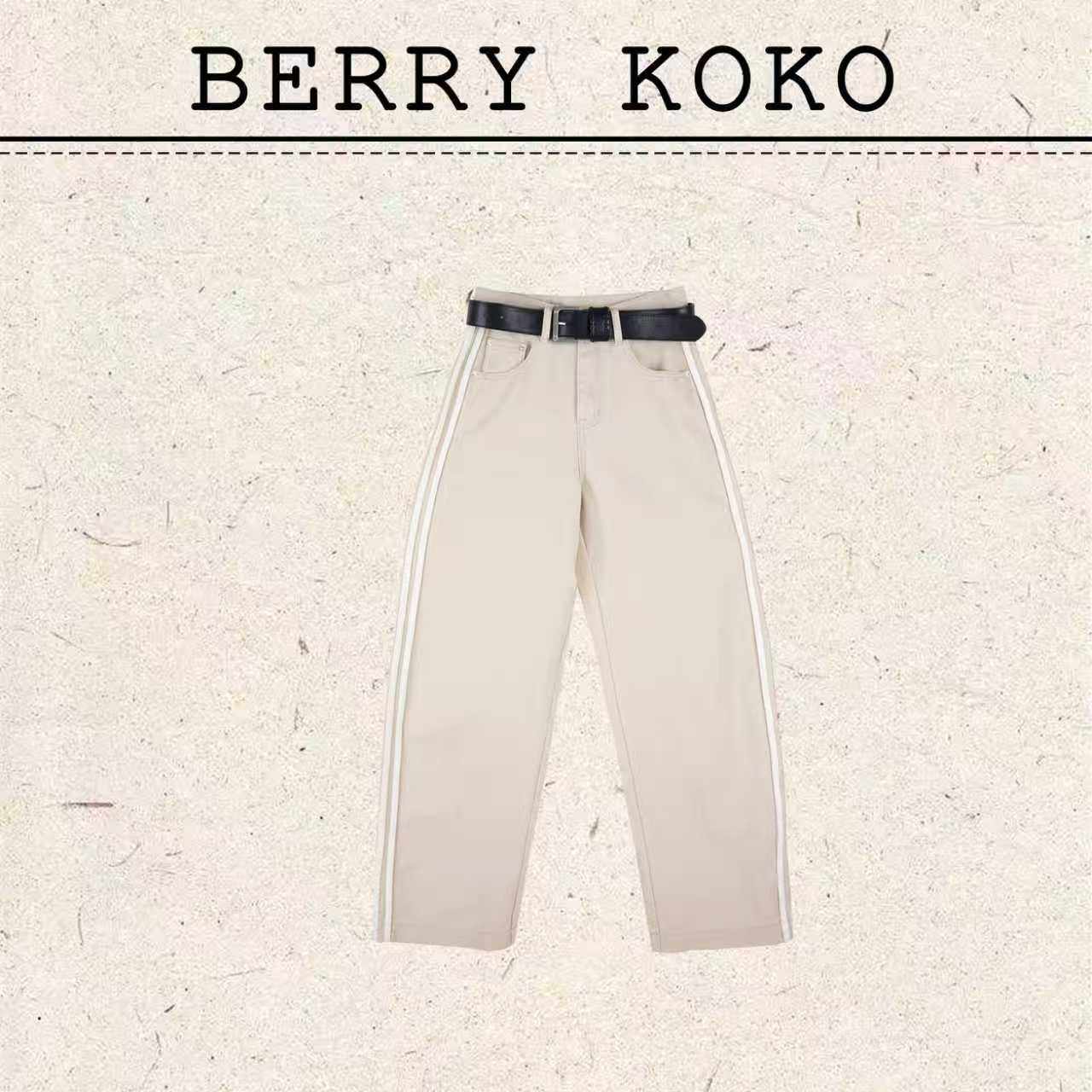 可可欢姐早春新款重磅洗水三道杠工装直筒时尚休闲牛仔长裤带腰带,女装/女士精品,牛仔裤,淘宝优惠券,粉丝福利购,淘宝优惠卷