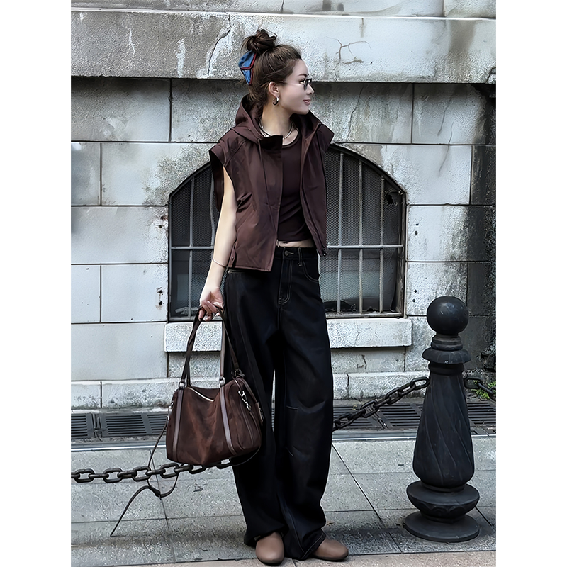 MISSKO可可欢姐2025新款复古老钱风洗水极简直筒阔腿牛仔裤子女款,女装/女士精品,牛仔裤,淘宝优惠券,粉丝福利购,淘宝优惠卷