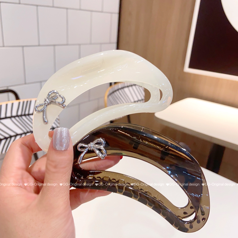 日系原创醋酸原版蝴蝶结法式简约