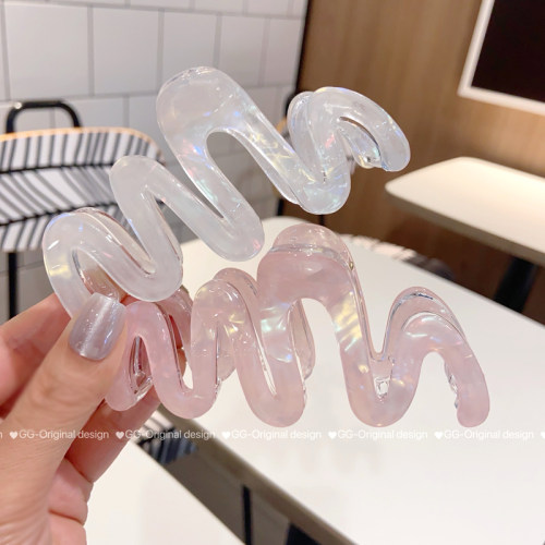 2.14直播韩国波浪发饰抓夹