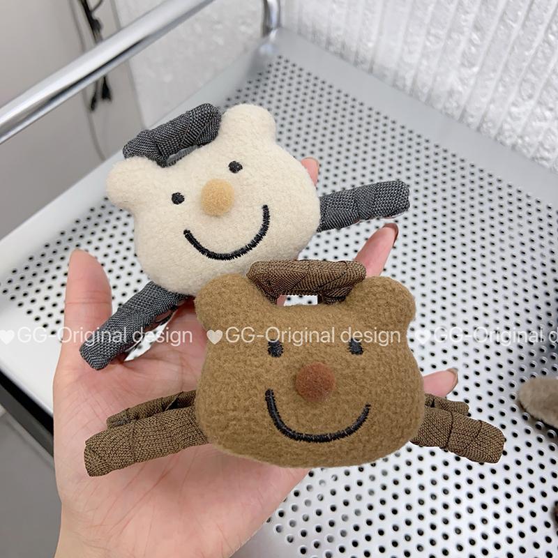 秋冬韩版小熊抓夹鲨鱼夹