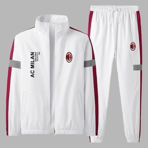 AC米兰Milan足球运动服套装男女秋冬季加绒厚训练长裤外套两件套