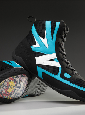 Boxing shoes专业拳击鞋战靴可硬拉非摔跤鞋男女高帮散打鞋 35-46