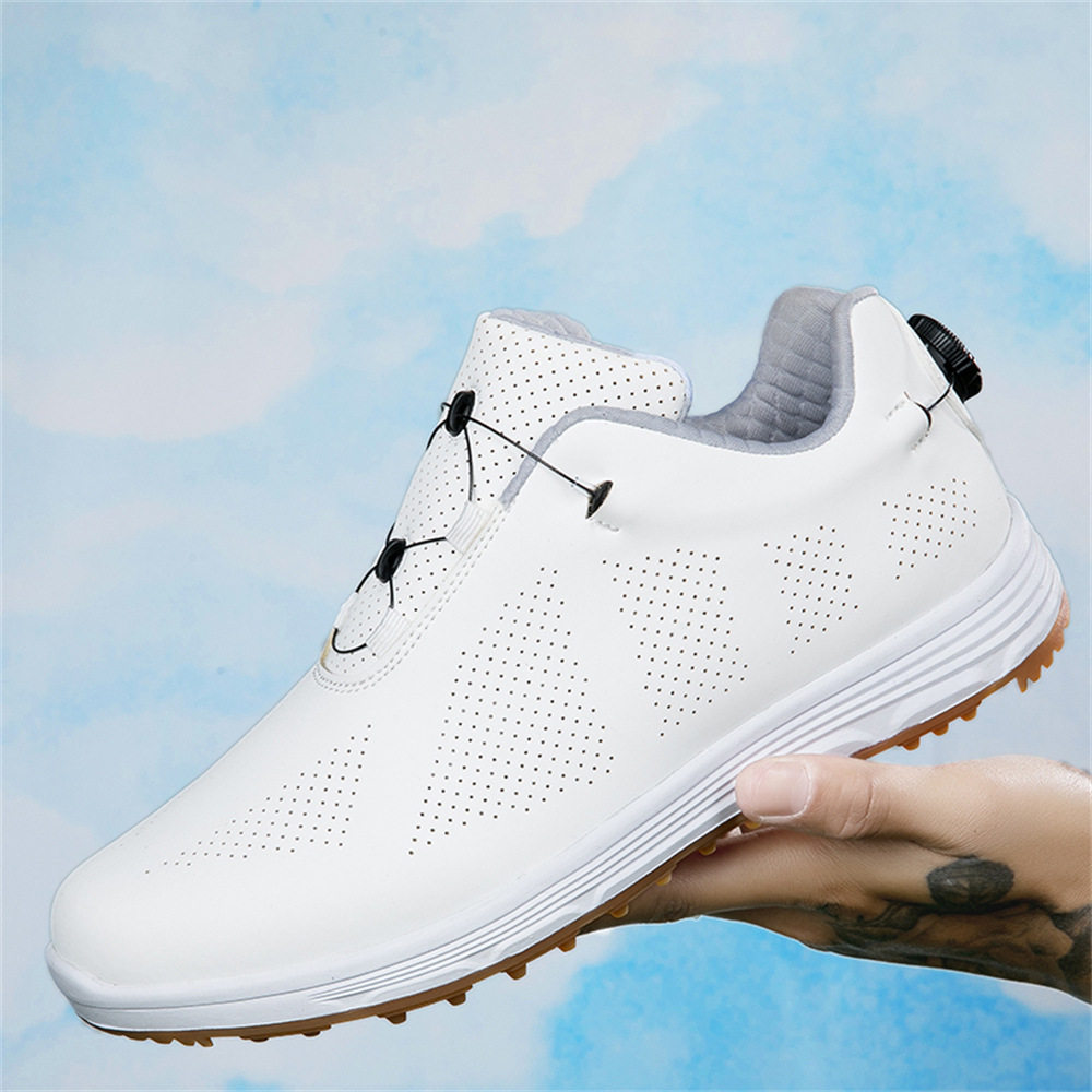 高尔夫训练鞋男运动鞋旋钮鞋带防水鞋高尔夫球鞋37-46