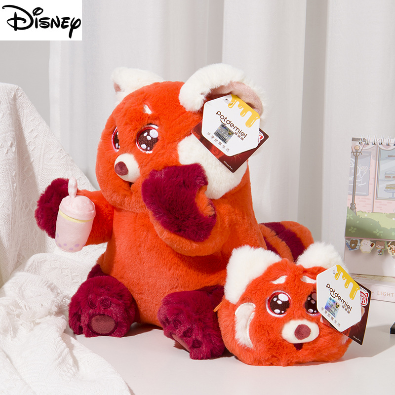 迪士尼正版红熊猫公仔青春变形记美美毛绒挂件零钱包可爱卡包钥匙