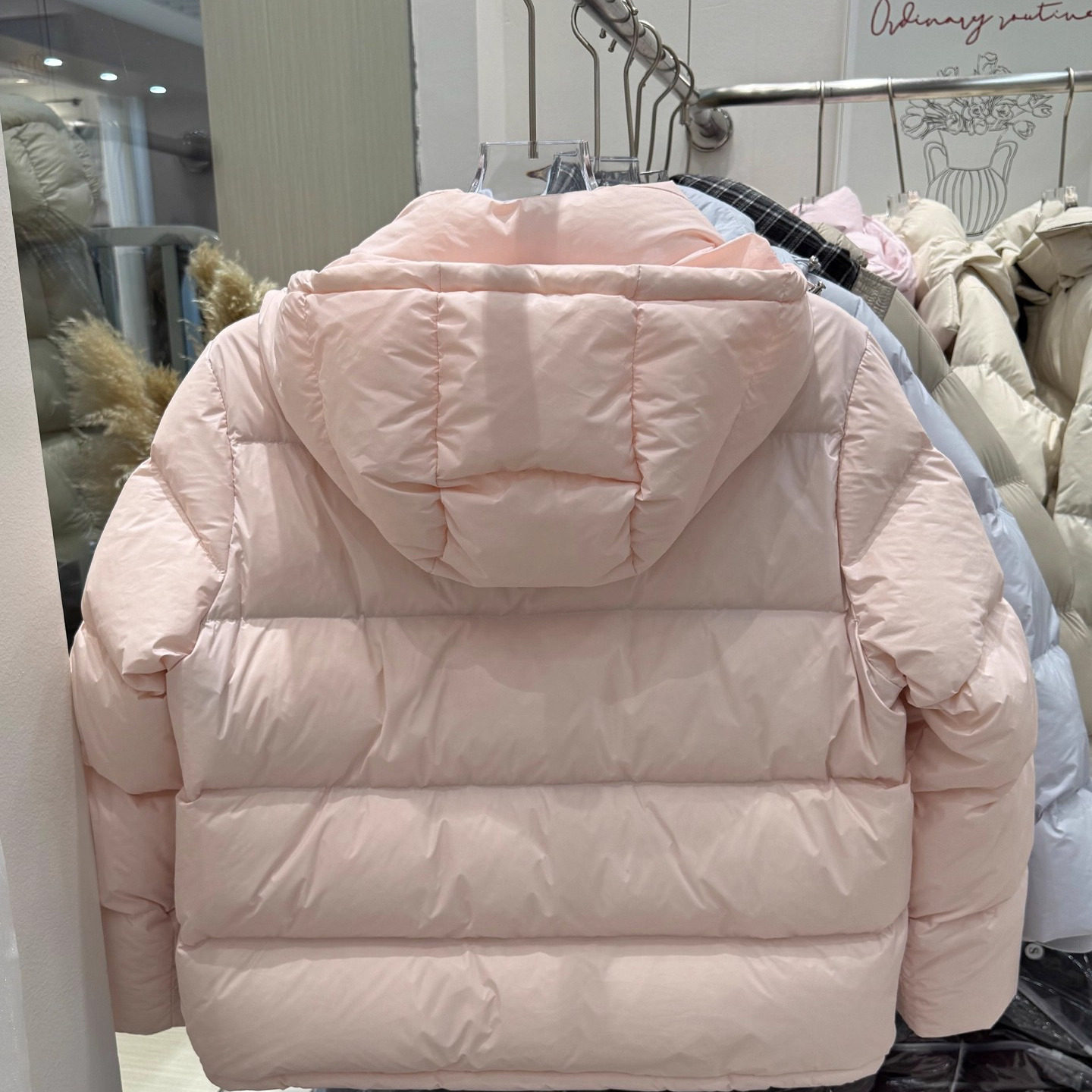 日本offcat新款冬季云朵羽绒服女短款连帽加厚保暖外套粉色面包服