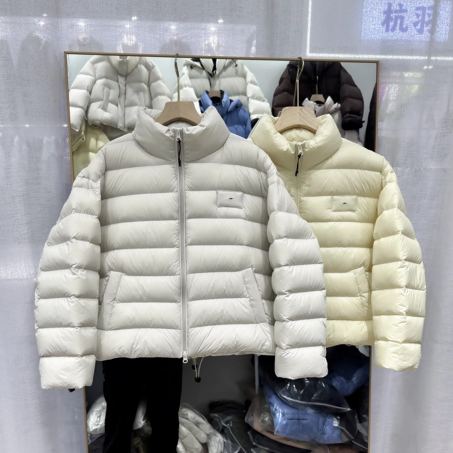 日本OFFCAT泡芙排骨羽绒服女短款新款90白鸭绒宽松面包服冬季外套