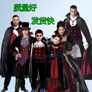 万圣节儿童服装女童吸血鬼公主裙衣服化妆舞会cos角色扮演成人女