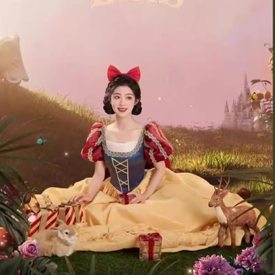 万圣节cos年会服装成人白雪公主裙舞台演出迪士尼灰姑娘爱莎安娜