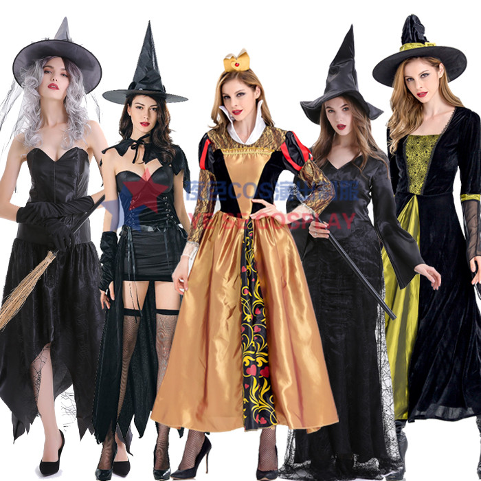 万圣节成人巫婆服装女巫角色扮演服饰化妆舞会cosplay女巫演出服