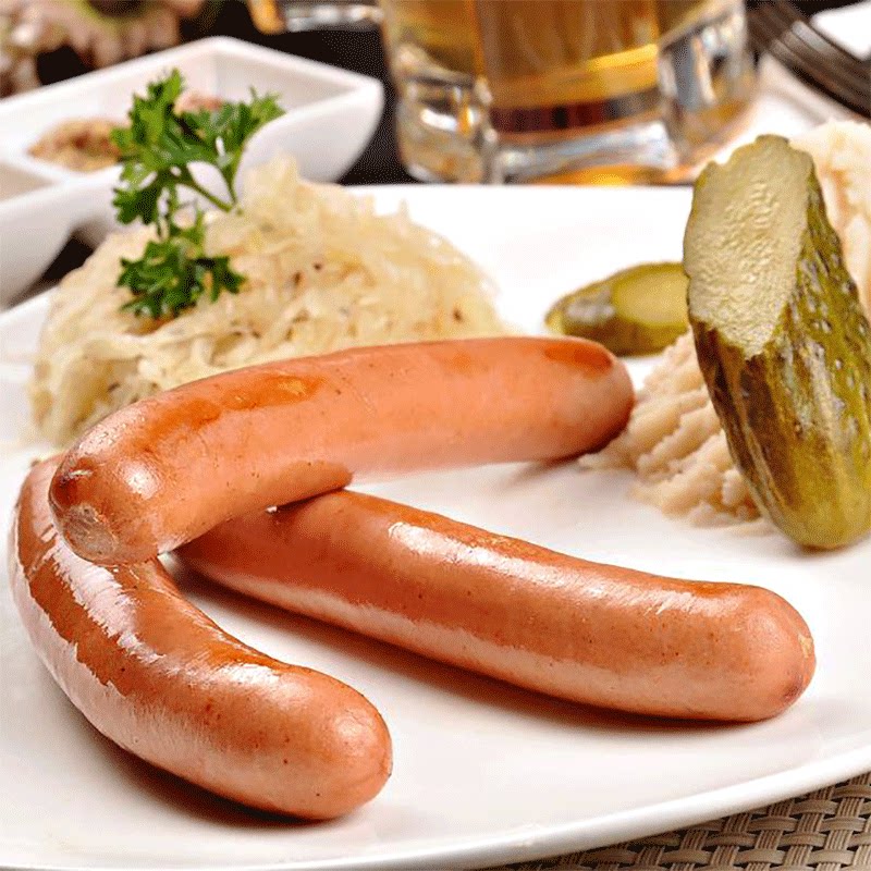 维也纳风味香肠20根1000g小泥肠德国风味餐厅酒店热狗肠火腿肠