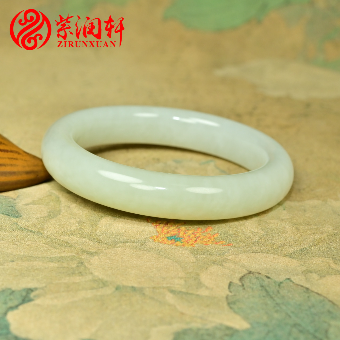 和田玉白玉手镯且末料哑光老熟