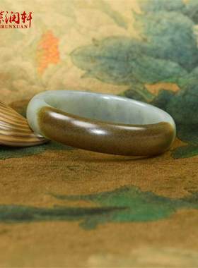 紫润轩新疆和田玉手镯且末料玉镯