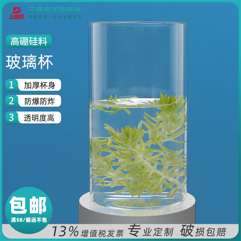三爱思平底玻璃杯养多肉喝水茶酒