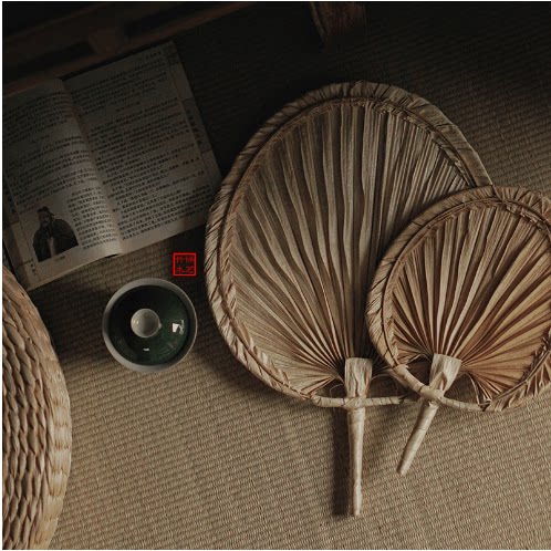 家用老式扇子蒲扇纯手工编织驱蚊芭蕉扇 ins风装饰茶室