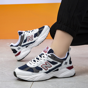 秋冬潮n字运动休闲鞋男士透气防滑经典百搭老爹鞋户外耐磨旅游鞋